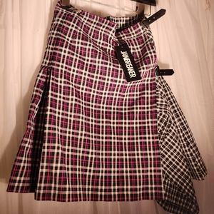 Black and Pink Jawbreaker Kilt Style Skirt